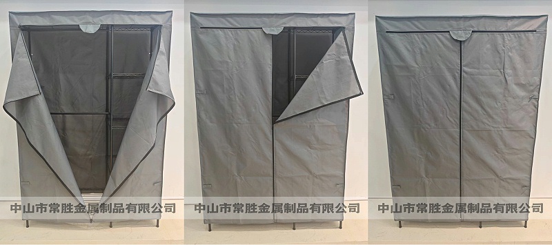 熱銷帶環(huán)保防塵布罩簡易衣櫥架推薦 (2)